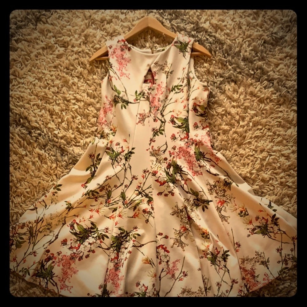 👚JULIAN TAYLOR FIT FLARE DRESS CHERRY BLOSSOM👗